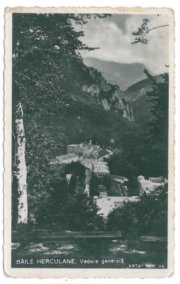 1847 - BAILE HERCULANE, Caras-Severin - old PC, CENSOR real PHOTO - used - 1944 foto