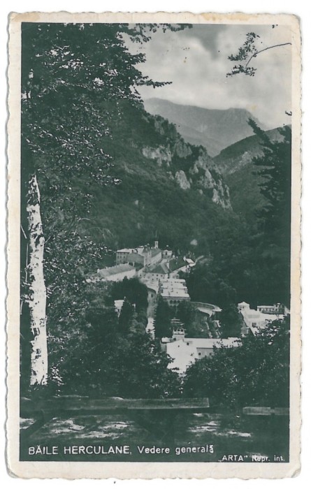 1847 - BAILE HERCULANE, Caras-Severin - old PC, CENSOR real PHOTO - used - 1944