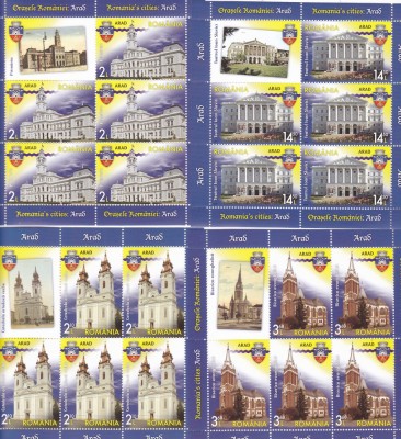 ORASELE ROMANIEI ARAD,MINISHEET,2014,MNH, ROMANIA. foto