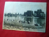 Ilustrata Bucuresti - Parcul VI Stalin circulat 1955, Circulata, Printata