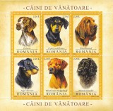 SUB% nominal!!CAINI DE VANATOARE ,BLOC,2005,MNH,ROMANIA.