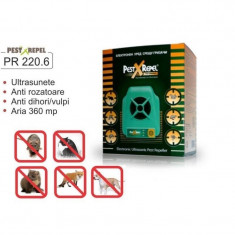 Aparat Pest Repeller cu ultrasunete anti rozatoare si insecte PR 220.6 Electronic foto