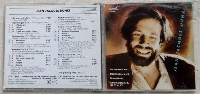 CD ORIGINAL:JEAN-JACQUES DUNKI(SOUVENIR/HOMMAGES/TETRAPTERON/KAMMERSTUCK II-VII)