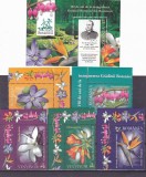 GRADINA BOTANICA BUCURESTI SERIE + BLOC,2010,MNH, ROMANIA.