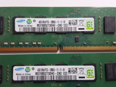 Kit 8 GB( 2 x 4 Gb ) SAMSUNG DDR 3 PC3-12800 1600MHz , Memorie PC Desktop foto