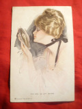 Ilustrata - Fata parasita 1916 , piesa de autor, Necirculata, Printata