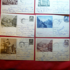 Set Carti Postale Ilustrate - Imagini din Bucuresti 1954-56 -f.rare ,fara cod