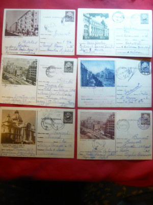 Set Carti Postale Ilustrate - Imagini din Bucuresti 1954-56 -f.rare ,fara cod foto