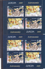 EUROPA ASTRONOMIE,2009,BLOCURI IN PERECHE, MNH,ROMANIA. foto