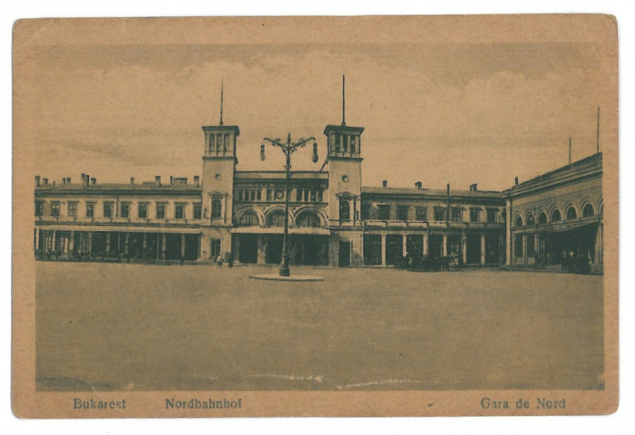 1037 - BUCURESTI, Nord Railway Station - old postcard - unused