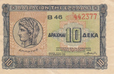 GRECIA 10 drahme 1940 XF!!! foto