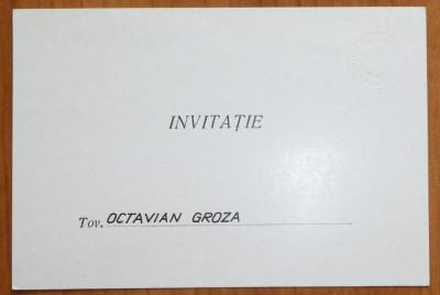 Invitatie la Consfatuirea pe tara cu cadrele din Invatamant a lui Octavian Groza foto