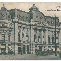 1515 - BUCURESTI, Fundatia Universitara CAROL I - old postcard - used - 1919