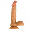 Vibratoare realistice - American Adevarat 20cm Penis Monstru si Testicule Vibrator - culoare Pielii