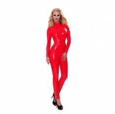 Salopeta Overall Latex Rosu foto