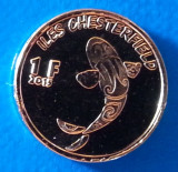Chesterfield 1 franc 2015 UNC Balena, Australia si Oceania