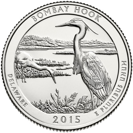 USA 25 cent 2013 P UNC Bombay Hook USA 25 cent 2013 P UNC Bombay Hook