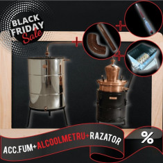 [BF] CAZAN BASCULANT 60 LITRI +Accesorii Fum +Alcoolmetru Profesional +Razator Fructe foto