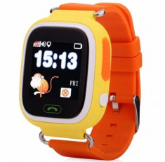 Ceas Gps Copii iUni Kid100, Touchscreen, BT, Telefon incorporat, Buton SOS, Orange + Spinner Titirez Cadou foto