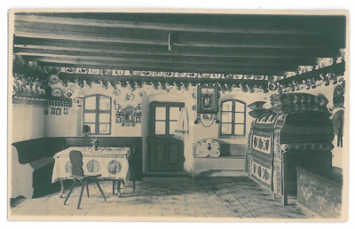 3693 - BISTRITA, Odaie Saseasca - old postcard, real PHOTO - unused - 1931 foto