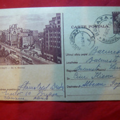 Carte Postala Ilustrata Bucuresti - Bl. N.Balcescu circulat 1956 -pe maron