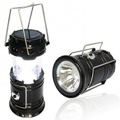 FELINAR + Lanterna solara 6+1 LED LAMPA pliabila CAMPING PESCUIT 220V USB foto