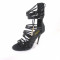 Sandale dama negre gladiator cu toc marime 39+CADOU