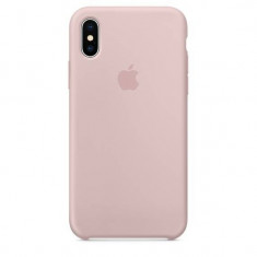 Husa Protectie Spate Apple iPhone X Silicone Case Pink Sand foto