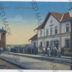 3705 - BLAJ, Alba, Railway Station - old postcard, CENSOR - used - 1918