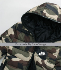 Geaca Nike Army Camuflaj Ronaldo iarna cu gluga si blana jacheta foto