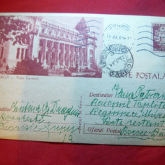 Carte Postala Ilustrata -Bucuresti - Posta Centrala - circulat 1961