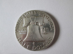 Rara! USA-Franklin Half Dollar 1960 in stare f.buna foto