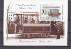 PRIMUL TRAMVAI ELECTRIC,BLOC,2009,MNH,ROMANIA. foto