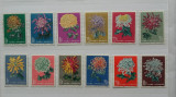 Crizanteme, China, 1961, Michel 577-582, 583-588 serii complete nestampilate, Nestampilat