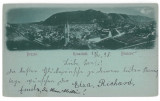 2901 - BRASOV, Panorama, Litho - old postcard - used - 1898, Circulata, Printata