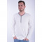 Pulover Jack&amp;Jones Aha Split Neck Alb