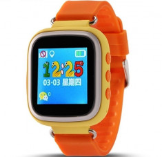 Ceas GPS Copii iUni Kid90, Telefon incorporat, Buton SOS, BT, LCD 1.44 Inch, Orange + Spinner Titirez Cadou foto