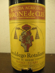 A 62 -VIN , GRAN TEROLDEGO ROTALIANO, DOC , RECOLTARE 1973, CL 68 GR 13 foto