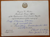 Invitatie a Ministrului Afacerilor Externe a R.S.S. Belarus catre Stanciu Stoian