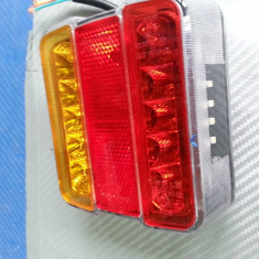 stop remorca led smd cu 4 functi cu sticla colorata