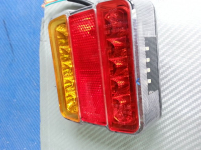 stop remorca led smd cu 4 functi cu sticla colorata foto