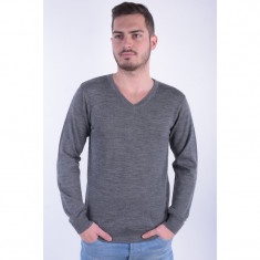 Pulover Selected Melan V-neck Mid Grey foto