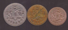 Barbados 1973 - set 1, 5, 25 cents VF foto