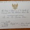 Invitatie la receptie a ambasadorului Indoneziei catre Octavian Groza