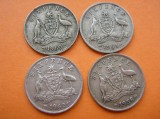 SIX PENCE, 6 PENCE 1951 ;1958 ; 1960 ; 1962 . LOT ARGINT, Europa