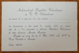 Cumpara ieftin Invitatie la receptie a ambasadorului Republicii Cehe catre Mia Groza, 1952