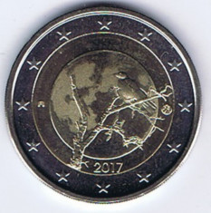 moneda 2 euro comemorativa FINLANDA 2017_natura, UNC foto
