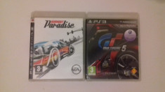 LOT 2 Jocuri - Burnout Paradise - Gran Turismo 5 - PS3 [Second hand] foto