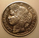 J.002 FRANTA CERES 50 CENTIMES 1850 A ARGINT EROARE