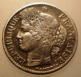 J.002 FRANTA CERES 50 CENTIMES 1850 A ARGINT EROARE, Europa